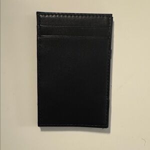 J. Crew | Black Leather Magic Wallet